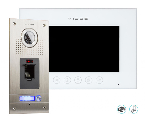 Wideodomofon z czytnikiem linii papilarnych