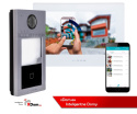 Zestaw natynkowy wideodomofonu IP Vidos stacja bramowa z czytnikiem RFID monitor 7''