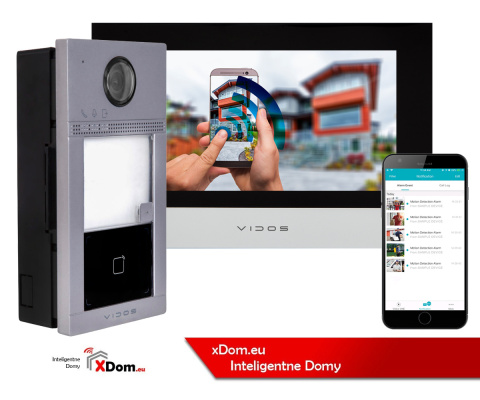 ZESTAW WIDEODOMOFONU IP Z CZYTNIKIEM RFID VIDOS S2401-P_M2010