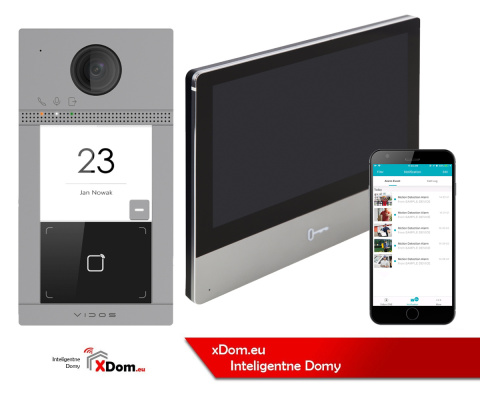 ZESTAW WIDEODOMOFONU IP Z CZYTNIKIEM RFID VIDOS S2401-P_M2020