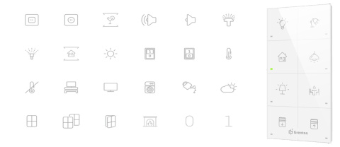 Smart Panel inteligentnego domu GRENTON TPA-208-T-02  TF-Bus biały