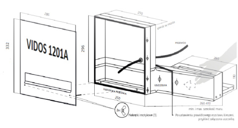 SKRZYNKA NA LISTY Z WIDEODOMOFONEM VIDOS S1201-SKM