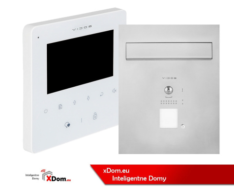 Wideodomofon Vidos zestaw skrzynka na listy S1201A-SKP M1022W-2