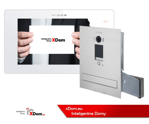 Wideodomofon z szyfratorem Vidos S1401D-SKM M1021W-2