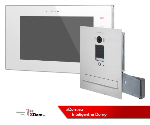 Wideodomofon z szyfratorem Vidos S1401D-SKM M1021W-2