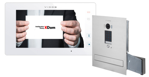 Wideodomofon z szyfratorem Vidos S1401D-SKM M1021W-2