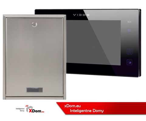 Wideodomofon skrzynka na listy z szyfratorem Vidos S1401D-SKP M1021B-2
