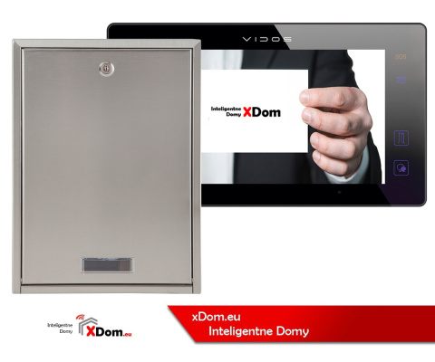 Wideodomofon skrzynka na listy z szyfratorem Vidos S1401D-SKP M1021B-2