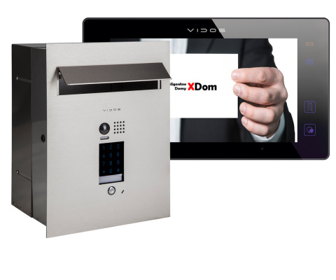 Wideodomofon skrzynka na listy z szyfratorem Vidos S1401D-SKP M1021B-2