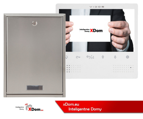 Wideodomofon cyfrowy Vidos S1401D-SKP M1023W z szyfratorem