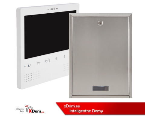 Wideodomofon cyfrowy Vidos S1401D-SKP M1023W z szyfratorem