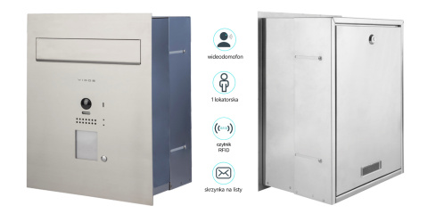 Wideodomofon Vidos zestaw skrzynka na listy S1201A-SKP M1023W
