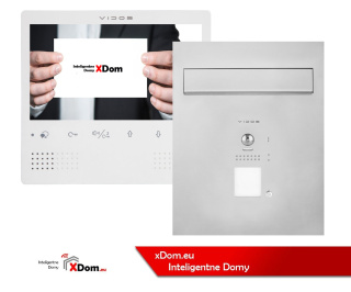 Wideodomofon Vidos zestaw skrzynka na listy S1201A-SKP M1023W