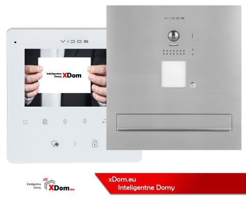 Zestaw wideodomofonu cyfrowego Vidos S1201A-SKM M1022W-2