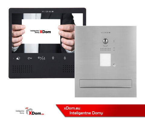 Wideodomofon Vidos S1201A-SKM M1023B z czytnikiem RFID