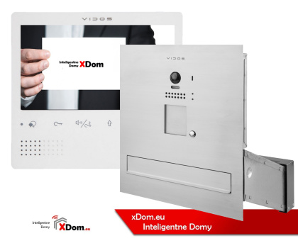 Wideodomofon Vidos S1201A-SKM M1023W z czytnikiem RFID