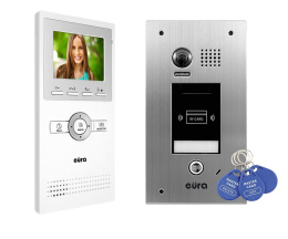 Zestaw Wideodomofonu Cyfrowego z Czytnikiem Kart Eura Monitor 3,5 cali biały VDA-31A5_VDA-72A5