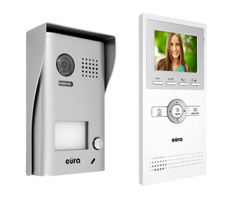 Zestaw Wideodomofonu Cyfrowego Eura Monitor 3,5 cali biały VDA-31A5_VDA-75A5