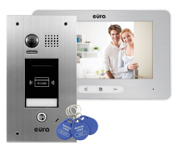 Zestaw Wideodomofonu Cyfrowego z Czytnikiem kart Eura Monitor 7 cali biały VDA-28A5 VDA-72A5