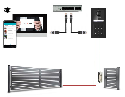 Wideodomofon WiFi Vidos S2101 Monitor M2010 z szyfratorem