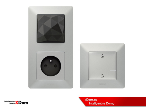 Valena Life with Netatmo zestaw startowy podstawowy (gniazdo control łącznik bezprzewodowy wyjście/powrót) srebrny