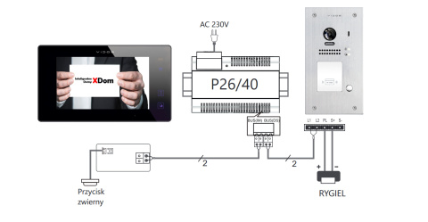 Zestaw wideodomofonu cyfrowego Vidos DUO S1201A_M1021B2