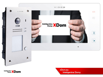 Zestaw wideodomofonu cyfrowego Vidos DUO S1201A_M1021W2