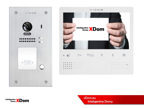 Zestaw cyfrowy wideodomofonu VIDOS S1201A_M1023W-2