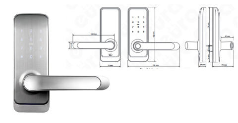 KLAMKA Z KONTROLEREM DOSTĘPU ELH-51H4 silver